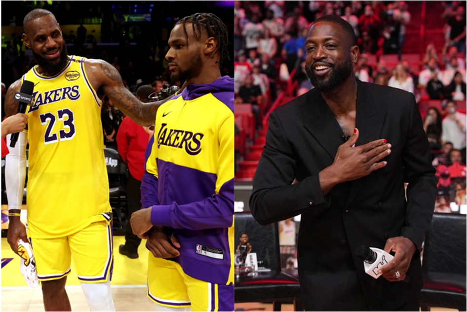 韦德表示詹姆斯父子组合创造NBA新篇章
