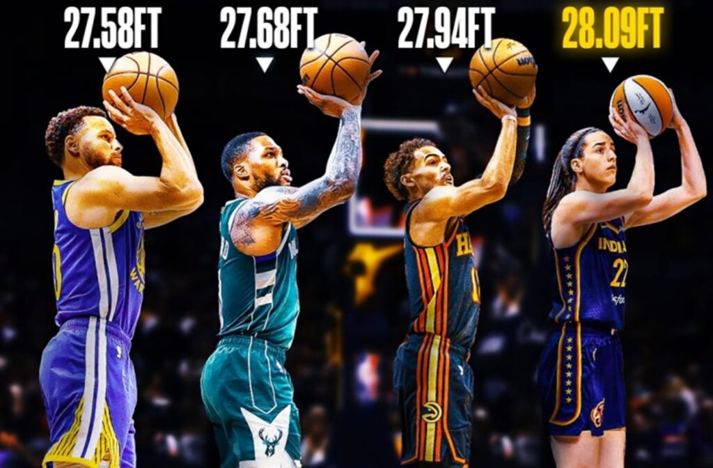 克拉克三分距离超越NBA巨星