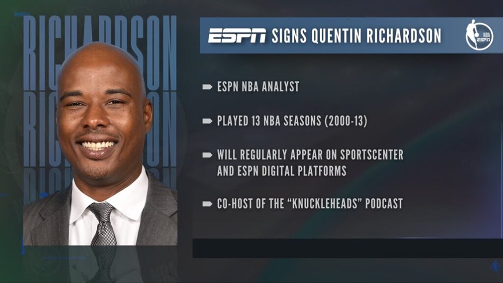 理查德森加盟ESPN担任解说